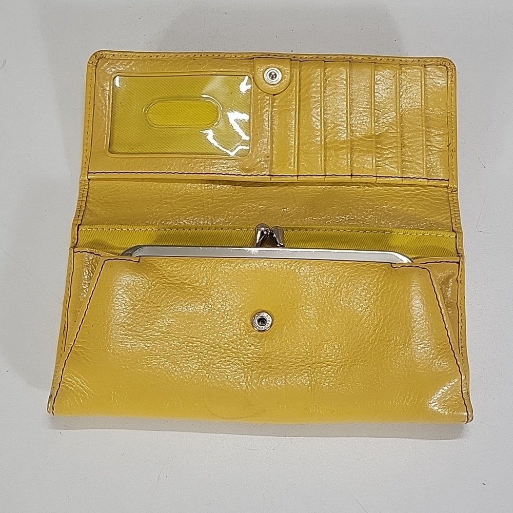 Hobo International Yellow Leather Clutch Wallet - Picture 8 of 13